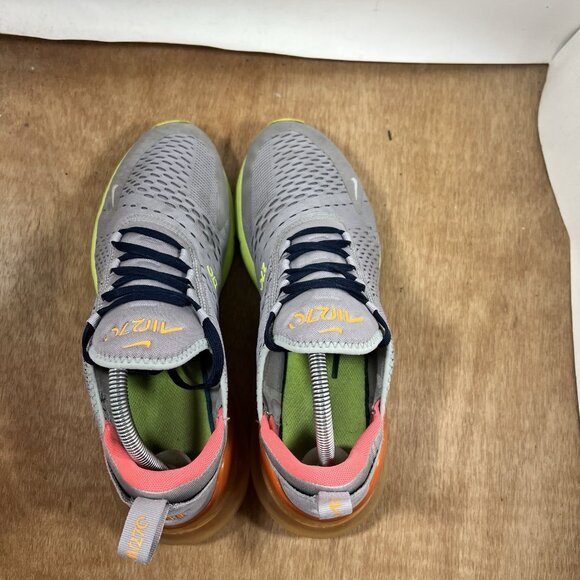 Nike Air Max 270 Men Size 9.5 Shoes Gray Volt Orange AH8050-012 Sneaker Athletic - Picture 5 of 9